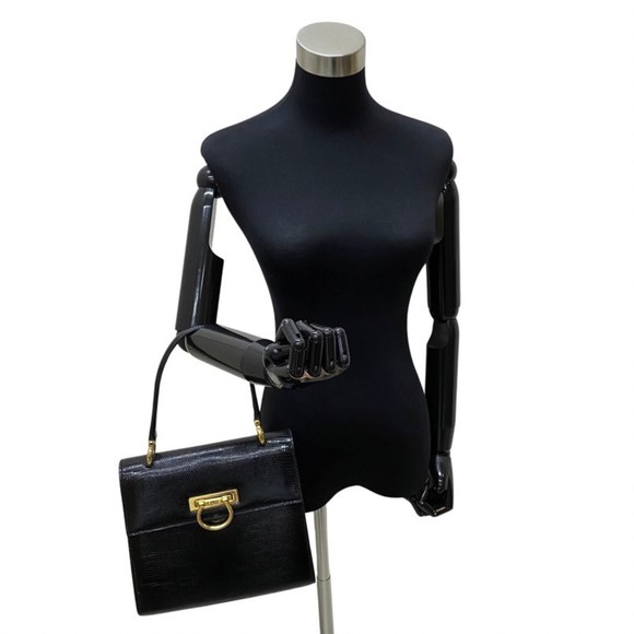 CELINE Black Leather Genuine Mini Tote Bag with Red Lining - Picture 2 of 10